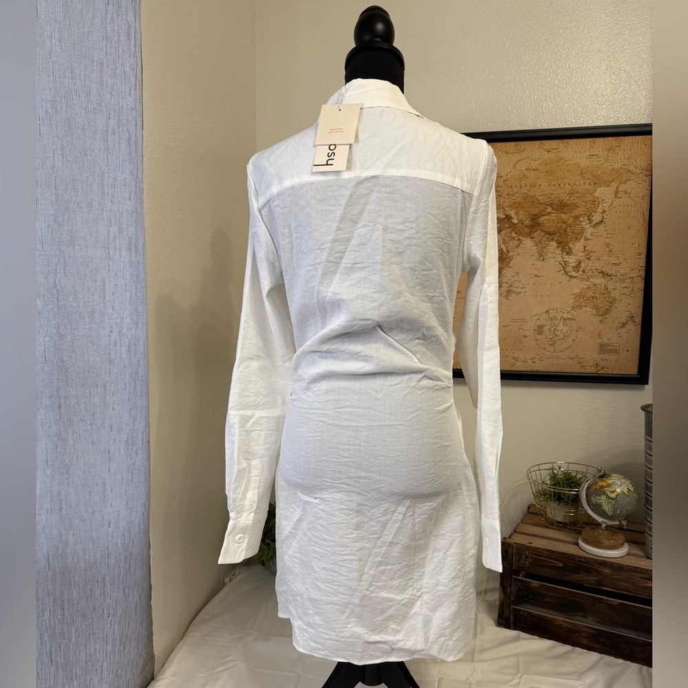 Choosy Crosby St Dress Plunging Neckline Tie Waist Women's Dress Size 6 - Picture 4 of 7